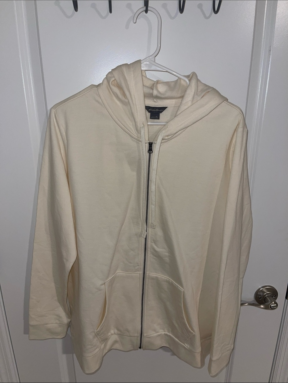 Eddie Bauer Cream Full-Zip Hoodie Jacket